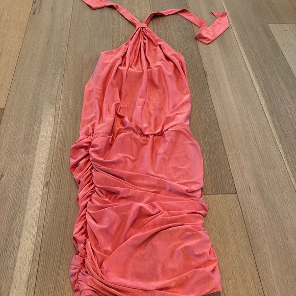 Peach satin dress from Le Château - Picture 3 of 5
